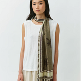 Diega Flamo Silk Scraf  / Black-Ecru-Earth