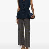 Diega Chelio Pleated Shirt / Navy