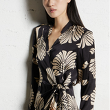 Diega Rossana Dress / Noir - Camel - Noir