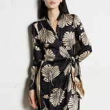 Diega Rossana Dress / Noir - Camel - Noir