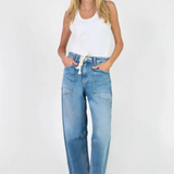 Le Temps Des Cerises Madie Tie Front Jean / Blue