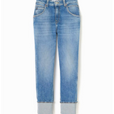 Le Temps Des Cerises Girlfriend Cuff Jean / Blue