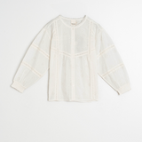 Indi & Cold Broderie Anglaise Baloon Sleeve Blouse