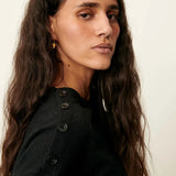 Sessun Austin Shoulder Tab T-shirt / Black