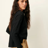 Sessun Austin Shoulder Tab T-shirt / Black