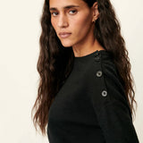 Sessun Austin Shoulder Tab T-shirt / Black