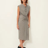 Sessun Bellacala Dress with Pleats / White-Black