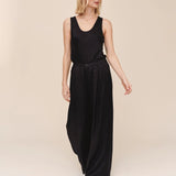 Bella Dahl Double Pleat Wide Leg Pant / Black