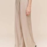Bella Dahl Double Pleat Wide Leg Pant / Field Khaki