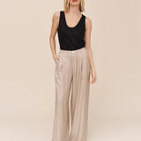 Bella Dahl Double Pleat Wide Leg Pant / Field Khaki