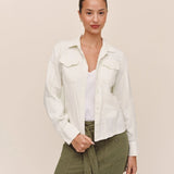 Bella Dahl Fitted Trucker Shirt / Ivory