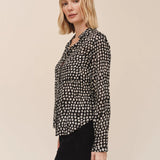 Bella Dahl Button Down Hipster Shirt / Sketched Stars Print