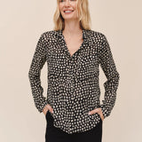 Bella Dahl Button Down Hipster Shirt / Sketched Stars Print