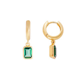 Fairley Green Crystal Deco Hoops