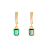 Fairley Green Crystal Deco Hoops