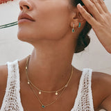 Fairley Green Crystal Deco Hoops