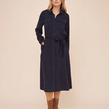 Bella Dahl Patch Pocket Maxi Shirt Dress / Endless Sea