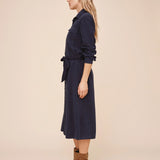 Bella Dahl Patch Pocket Maxi Shirt Dress / Endless Sea