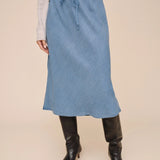 Bella Dahl Bias Skirt With Tie / Indigo Harbor Wash