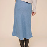 Bella Dahl Bias Skirt With Tie / Indigo Harbor Wash