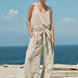 Estilo Emporio Tank Linen Singlet / Natural
