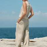 Estilo Emporio Tank Linen Singlet / Natural