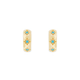 Fairley Turquoise Starburst Huggies