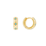 Fairley Turquoise Starburst Huggies