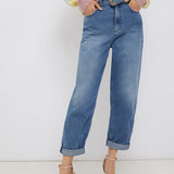 Liu Jo Texas Baggy jeans with belt / Blue Marble
