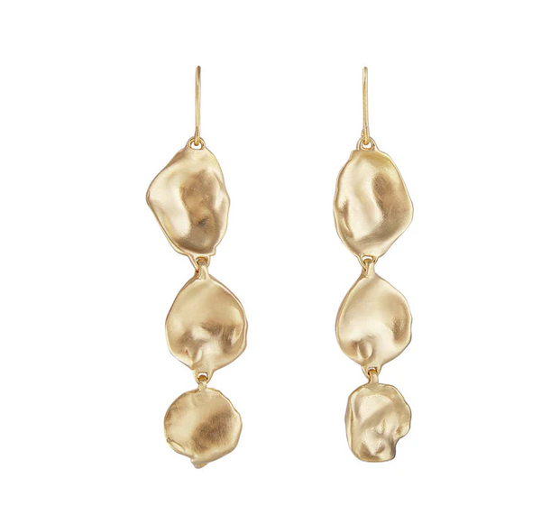 Golden Seashell Drop Earrings