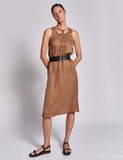 Chamoise Halter Dress / Cognac