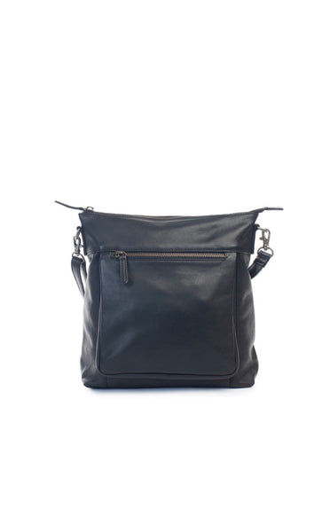 Bella Medium Leather Bag Black