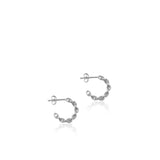 Linda Tahija Mini Chain Hoop Earrings Silver