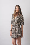 Cotton Shirt Dress / Tribal Print