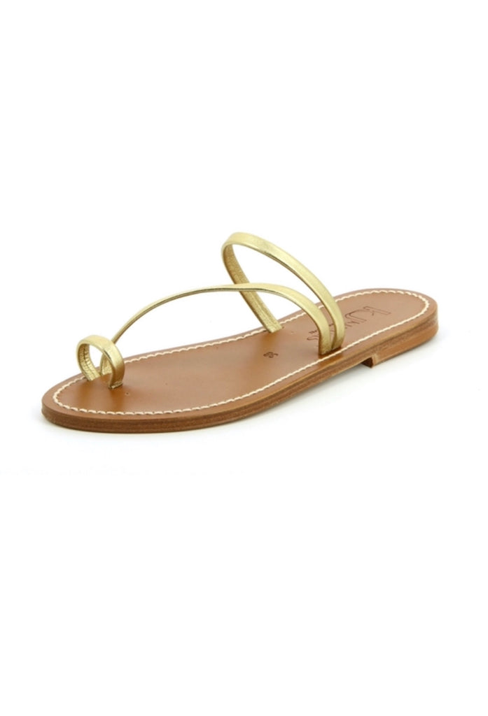 Gold sale lame sandals