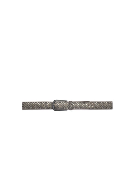 B.belt Zoe Black Buckle Leather Belt Taupe