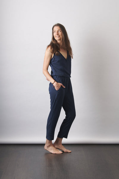 Sleeveless Jumpsuit Navy