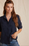 Bella Dahl  Split Back Button Down Endless Sea
