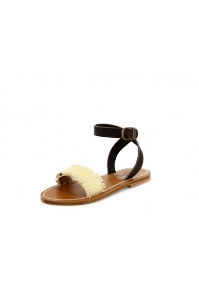 Assouan Leather Sandals / Raffia