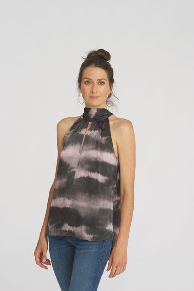 Go Over The Bow Jadore Buff Printed Silk Top