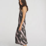 Go Slip Jadore Buff Silk Printed Dress