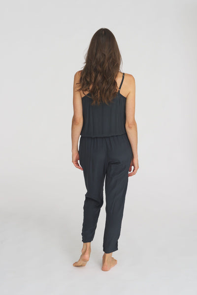 Charlotte Silk Jumpsuit Washed Navy