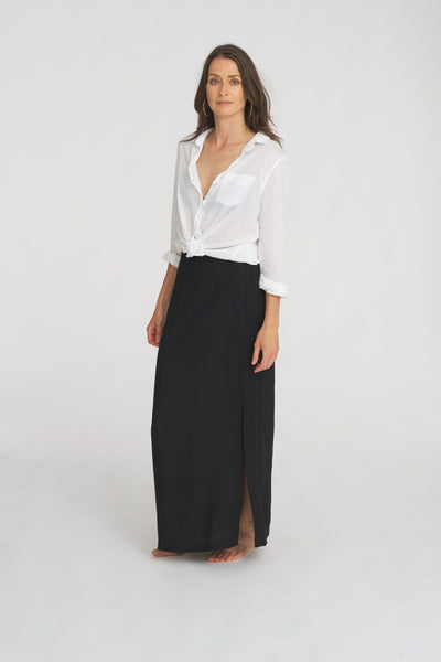 Izzy Maxi Skirt Rayon Black